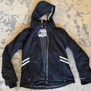Obermeyer Women's Size 4 Black Ski Jacket with White Accents